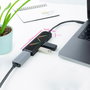 Nanocable Hub USB-C 4 en 1 avec USB-A 3.2, HDMI 1.4 4K 30Hz et Power Delivery 100W - Noir