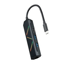 Nanocable Hub USB-C 5 en 1 USB3.1 Gen 1 HDMI 4K 30Hz RJ45 Gigabit PD 100W Aluminium Noir