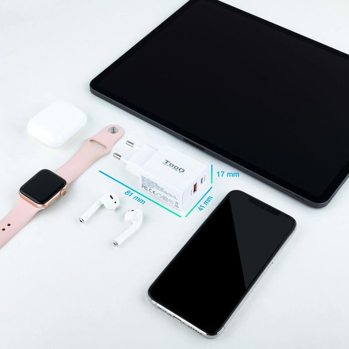 Chargeur mural TooQ TQWC-2SC04WT Blanc 20 W Chargeur mural TooQ TQWC-2SC04WT Blanc 20 W