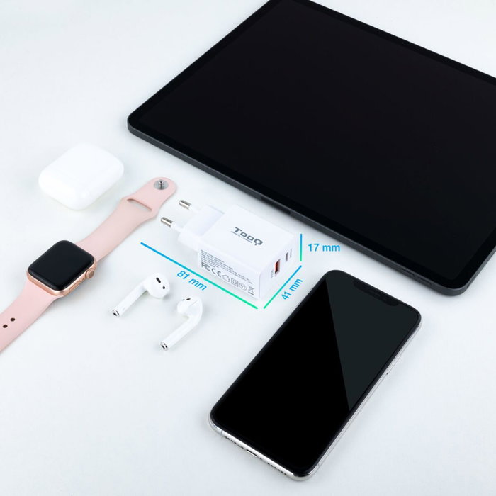 Chargeur mural TooQ TQWC-2SC04WT Blanc 20 W Chargeur mural TooQ TQWC-2SC04WT Blanc 20 W