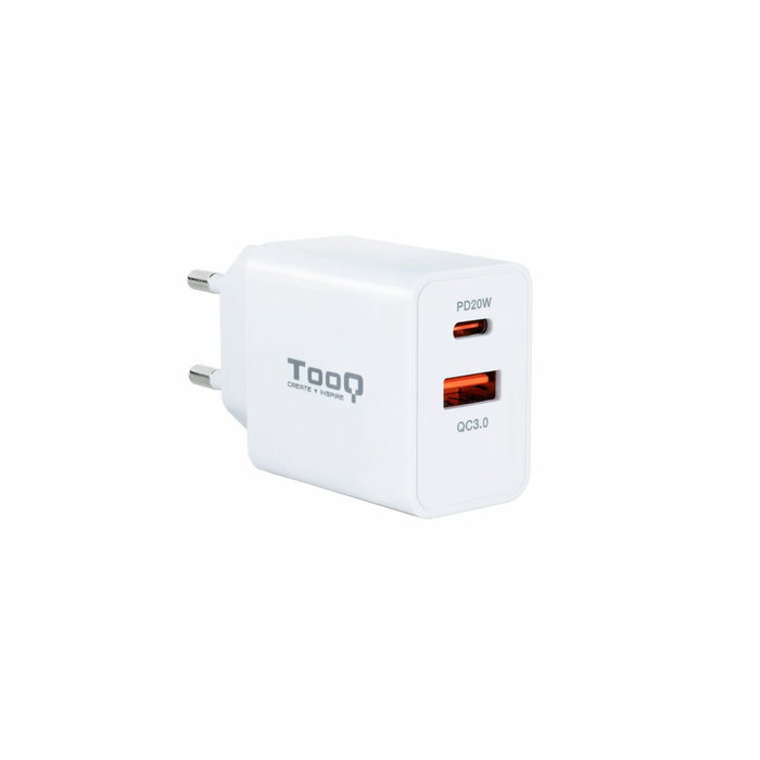 Chargeur mural TooQ TQWC-2SC04WT Blanc 20 W Chargeur mural TooQ TQWC-2SC04WT Blanc 20 W
