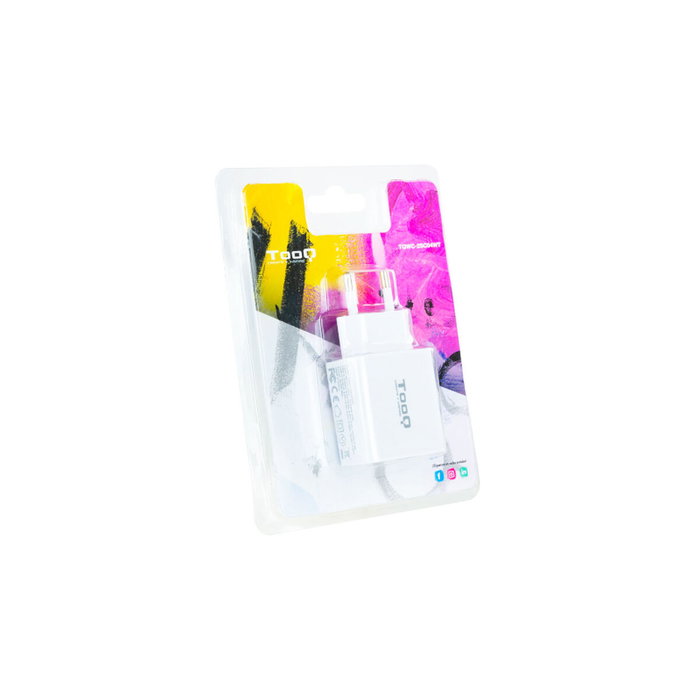 Chargeur mural TooQ TQWC-2SC04WT Blanc 20 W Chargeur mural TooQ TQWC-2SC04WT Blanc 20 W