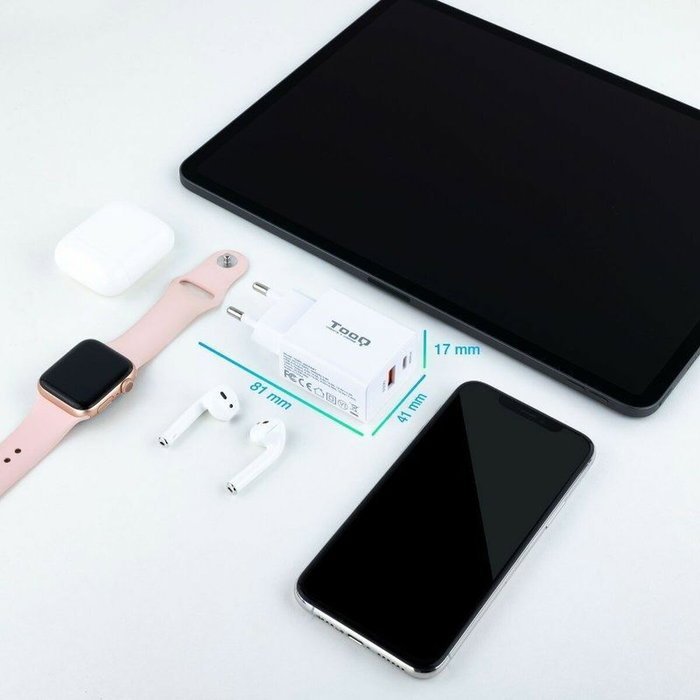 Chargeur mural TooQ TQWC-2SC04WT Blanc 20 W Chargeur mural TooQ TQWC-2SC04WT Blanc 20 W