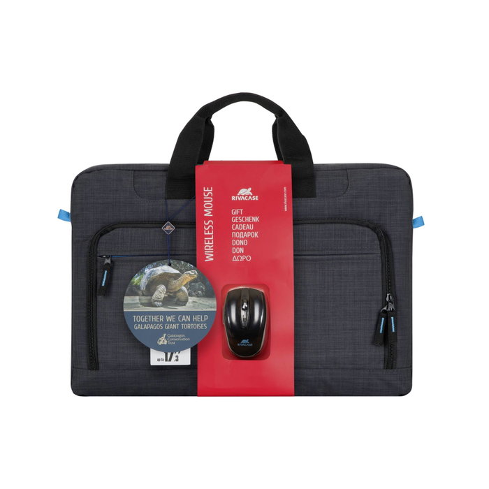Rivacase 8058 Regent Bag 17.3 noir avec souris sans fil Rivacase 8058 Regent Bag 17.3 noir avec souris sans fil