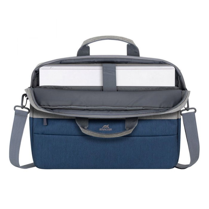 Rivacase 7532 Prater Sacoche pour ordinateur portable 15.6 pouces gris/bleu foncé Rivacase 7532 Prater Sacoche pour ordinateur portable 15.6 pouces gris/bleu foncé