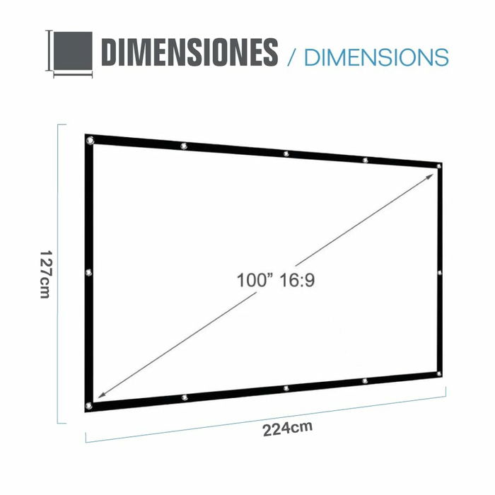 Écran de Projection pour Ordinateur iggual ECO COST 100 100" Écran de Projection pour Ordinateur iggual ECO COST 100 100"