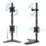 TooQ DB1703TNV Support pour moniteur vertical pour 2 écrans 17-32 pouces noir avec ajustement hauteur