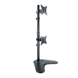 TooQ DB1703TNV Support pour moniteur vertical pour 2 écrans 17-32 pouces noir avec ajustement hauteur