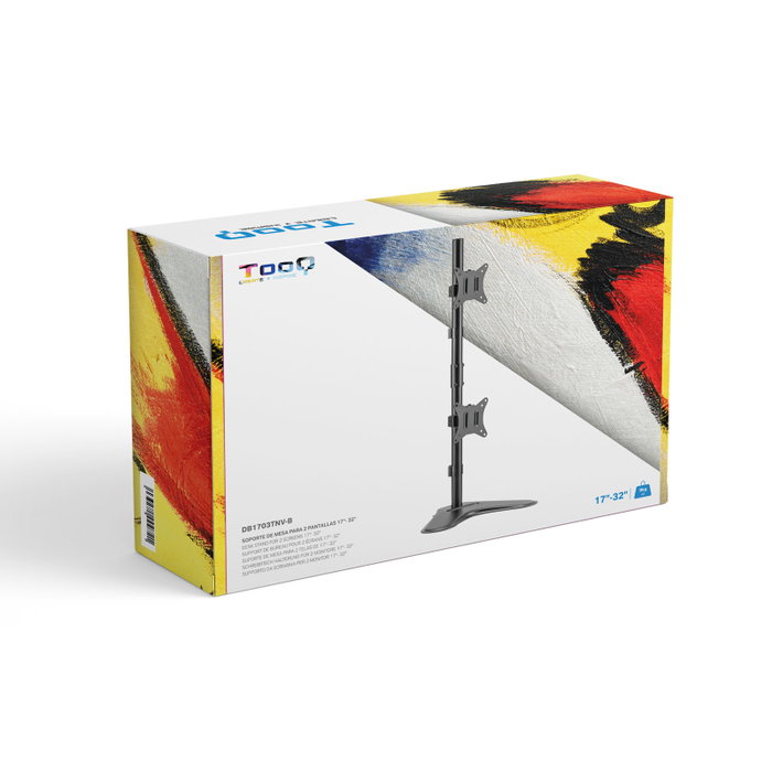 TooQ DB1703TNV Support pour moniteur vertical pour 2 écrans 17-32 pouces noir avec ajustement hauteur TooQ DB1703TNV Support pour moniteur vertical pour 2 écrans 17-32 pouces noir avec ajustement hauteur