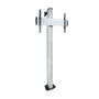 Tooq FS2270 M - B Support Sol TV Aluminium Argenté 37-70 Pouces Inclinable Rotation Hauteur Réglable