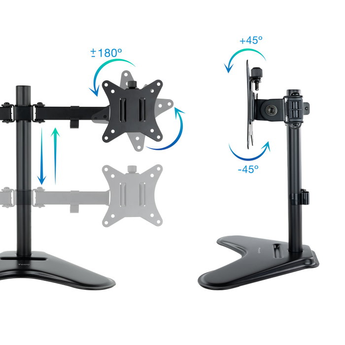TooQ DB1702TN Support double écran pour bureau 17" à 32" avec bras articulé noir TooQ DB1702TN Support double écran pour bureau 17" à 32" avec bras articulé noir