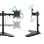 TooQ DB1702TN Support double écran pour bureau 17" à 32" avec bras articulé noir