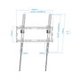 TooQ Support Mural pour TV 32-70 Pouces, Inclinable, 45 kg, VESA 75x75 à 400x400, Noir