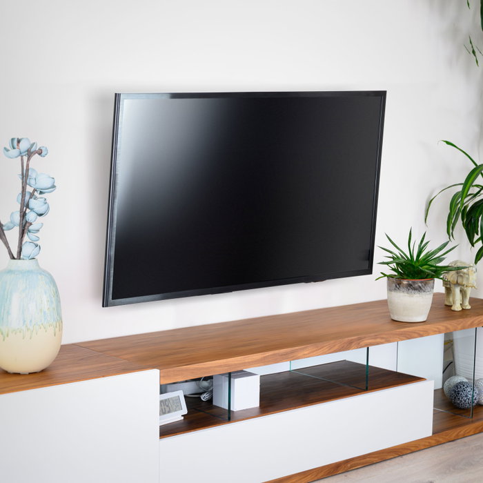 TooQ Support Mural pour TV 32-70 Pouces, Inclinable, 45 kg, VESA 75x75 à 400x400, Noir
