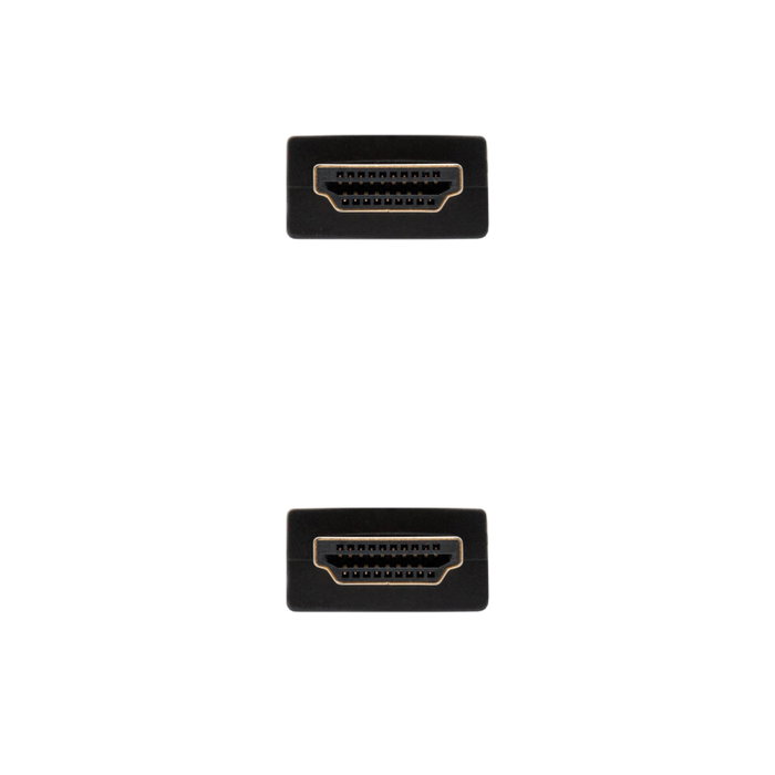 Nanocable 10.15.1700 Câble HDMI 1.4 Mâle-Mâche Noir 1 m, 4K, 3D, Audio Retour