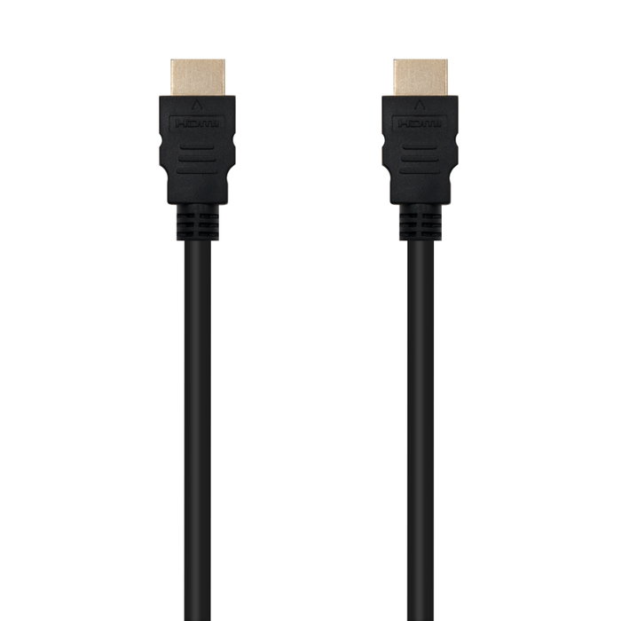 Nanocable 10.15.1700 Câble HDMI 1.4 Mâle-Mâche Noir 1 m, 4K, 3D, Audio Retour