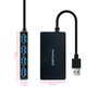 TooQ Hub USB 3.0 avec 4 ports USB 3.0 USB-A/M-USB 3.0/H Noir 15 cm