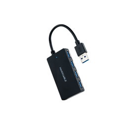 TooQ Hub USB 3.0 avec 4 ports USB 3.0 USB-A/M-USB 3.0/H Noir 15 cm