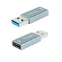 Nanocable Adaptateur USB-C vers USB-A Femelle-Mâle 10 Gbps OTG Gris 38 mm