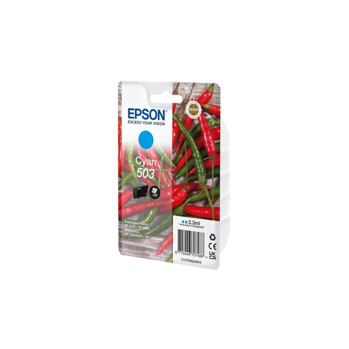 Epson Cartouche d'encre 503 Cyan C13T09Q24010 - Encre Cyan pour imprimante Epson