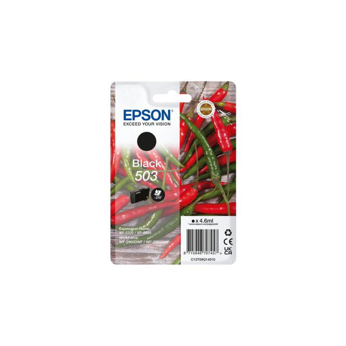 Epson Cartouche d'encre noire 503 Black (C13T09Q14010) - Compatible imprimantes Epson