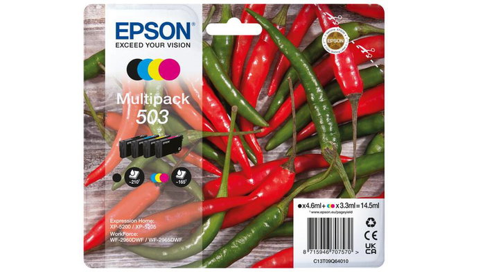 Epson Multipack 503 (C13T09Q64010) - Noir, Cyan, Magenta, Jaune Epson Multipack 503 (C13T09Q64010) - Noir, Cyan, Magenta, Jaune