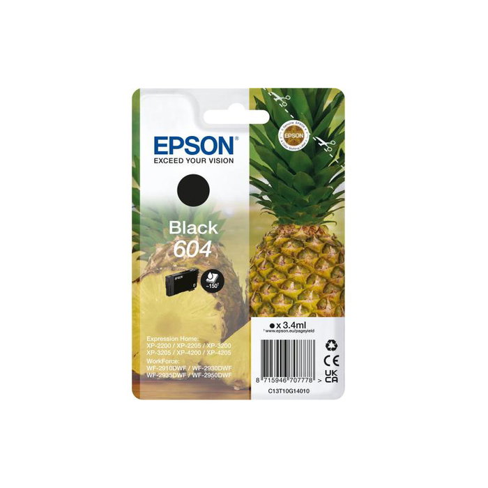 Epson Cartouche d'encre 604 Noir (C13T10G14010) Ananas