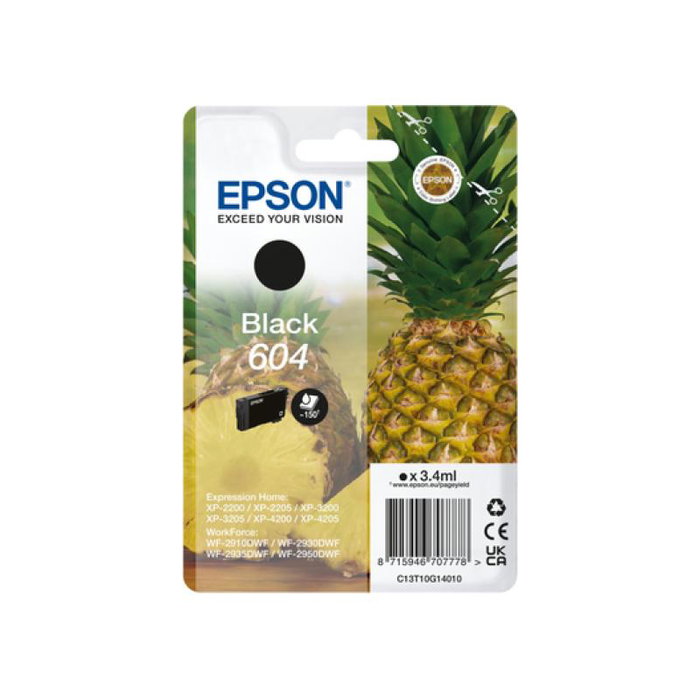 Epson Cartouche d'encre 604 Noir (C13T10G14010) Ananas