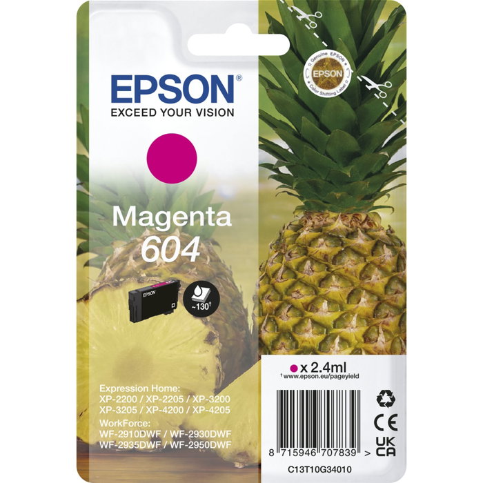 Epson 604 Magenta C13T10G34010 Epson 604 Magenta C13T10G34010