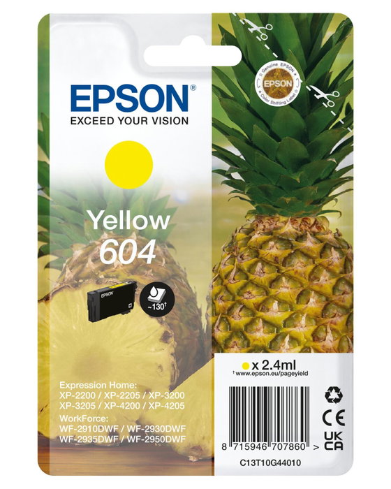 Epson Cartouche d'encre 604 Jaune