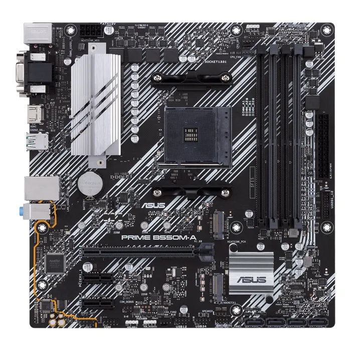 ASUS PRIME B550M-A Carte mère Micro ATX Socket AM4 Chipset B550 - Compatible AMD Ryzen 3ème Gen, 128 Go DDR4, Audio HD, Gigabit Ethernet, SATA-600 ASUS PRIME B550M-A Carte mère Micro ATX Socket AM4 Chipset B550 - Compatible AMD Ryzen 3ème Gen, 128 Go DDR4, Audio HD, Gigabit Ethernet, SATA-600