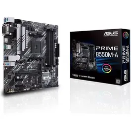 ASUS PRIME B550M-A Carte mère Micro ATX Socket AM4 Chipset B550 - Compatible AMD Ryzen 3ème Gen, 128 Go DDR4, Audio HD, Gigabit Ethernet, SATA-600