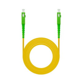 Nanocable Latiguillo Fibre Optique Monomode SC/APC-SC/APC LSZH Jaune 5m
