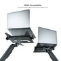 TooQ Support Ordinateur Portable 11.6-17.3 Pouces, VESA 75x75, Max 9kg, Noir TQLH1117-B
