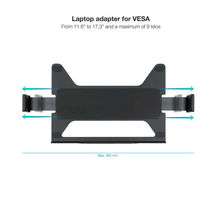 TooQ Support Ordinateur Portable 11.6-17.3 Pouces, VESA 75x75, Max 9kg, Noir TQLH1117-B TooQ Support Ordinateur Portable 11.6-17.3 Pouces, VESA 75x75, Max 9kg, Noir TQLH1117-B