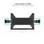 TooQ Support Ordinateur Portable 11.6-17.3 Pouces, VESA 75x75, Max 9kg, Noir TQLH1117-B