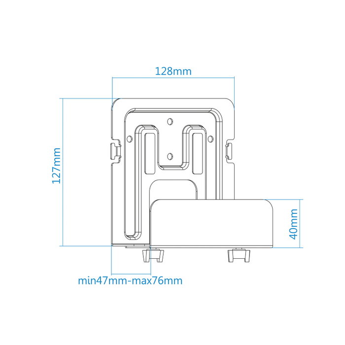 Tooq Support universel mural pour routeur Mini 128x127x47-76 mm noir Tooq Support universel mural pour routeur Mini 128x127x47-76 mm noir