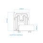 Tooq Support universel mural pour routeur Mini 128x127x47-76 mm noir