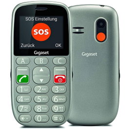 Gigaset GL390 Téléphone Mobile pour Personnes Âgées Gris - Bouton SOS, Grosses Touches, Volume Fort