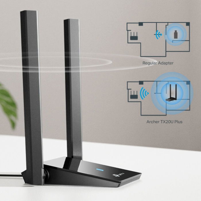TP-LINK Antenne USB WLAN ARCHER TX20U Plus, adaptateur Wi-Fi USB, noir
