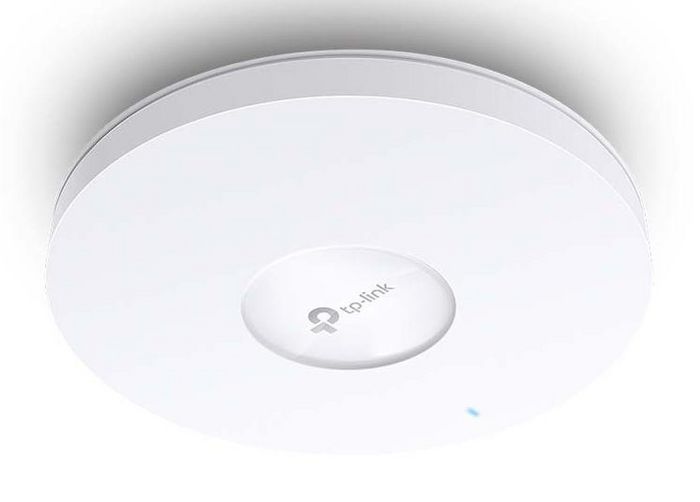 Omada Point d'accès WiFi 6 plafonnier EAP613 AX1800 (574 Mbps 2.4 GHz + 1201 Mbps 5 GHz) Gigabit Ethernet PoE+ Gestion cloud Omada SDN