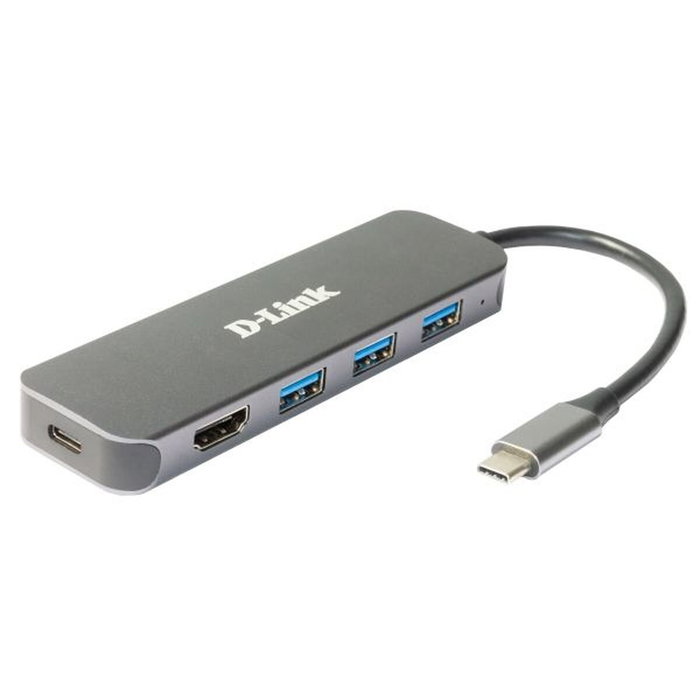 Hub USB D-Link DUB-2333 Gris 60 W Hub USB D-Link DUB-2333 Gris 60 W