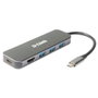 D-Link DUB-2333 Station d'accueil USB Type-C 3 ports USB-A 1 HDMI 1.4 4K Ultra HD grise 60W