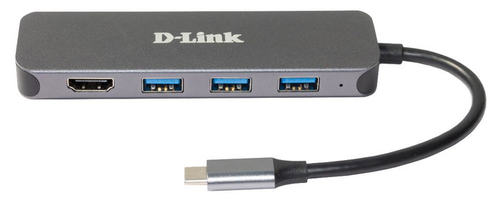 D-Link DUB-2333 Station d'accueil USB Type-C 3 ports USB-A 1 HDMI 1.4 4K Ultra HD grise 60W D-Link DUB-2333 Station d'accueil USB Type-C 3 ports USB-A 1 HDMI 1.4 4K Ultra HD grise 60W
