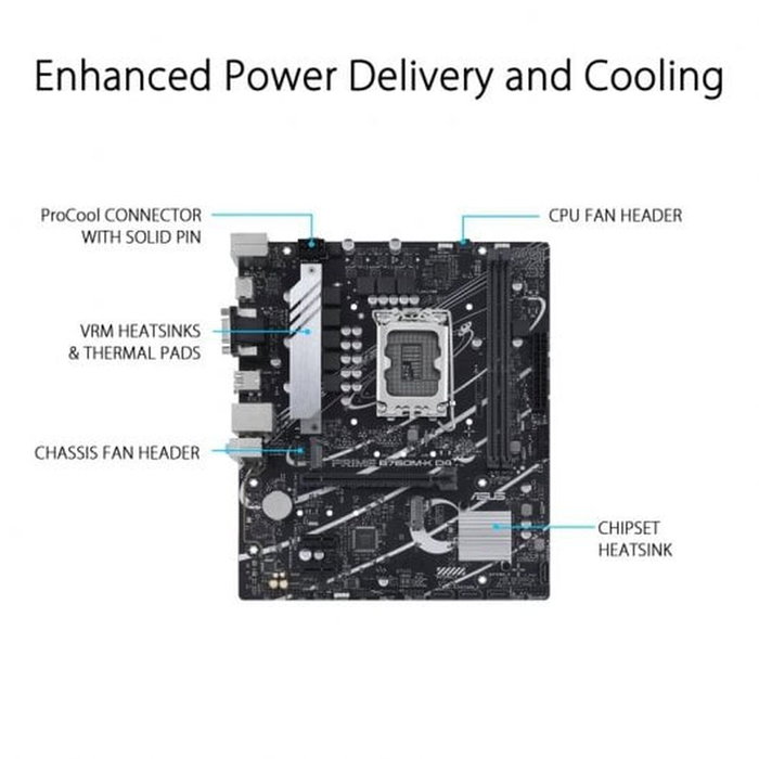 Carte Mère Asus PRIME B760M-K D4 LGA 1700 Carte Mère Asus PRIME B760M-K D4 LGA 1700