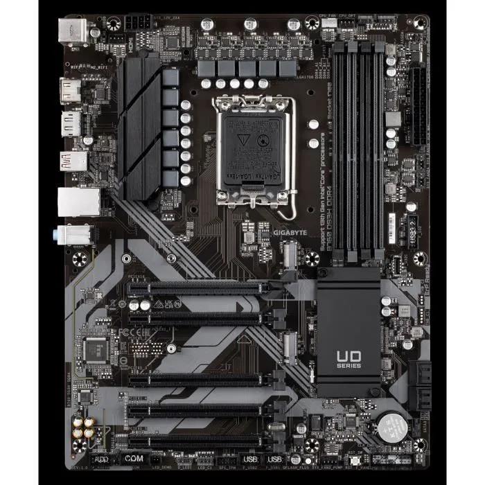 Carte mère Gigabyte B760 DS3H DDR4 ATX - Socket LGA1700, Compatible Intel Core i9/i7/i5/i3, 64 Go DDR4, M.2 et SATA 600 Carte mère Gigabyte B760 DS3H DDR4 ATX - Socket LGA1700, Compatible Intel Core i9/i7/i5/i3, 64 Go DDR4, M.2 et SATA 600