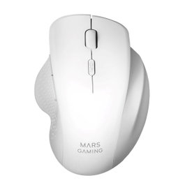 Mars Gaming MMWERGOW Souris sans Fil Optique 3200 DPI Blanc, Ergonomique pour PC/Mac/PS4/PS5/Xbox