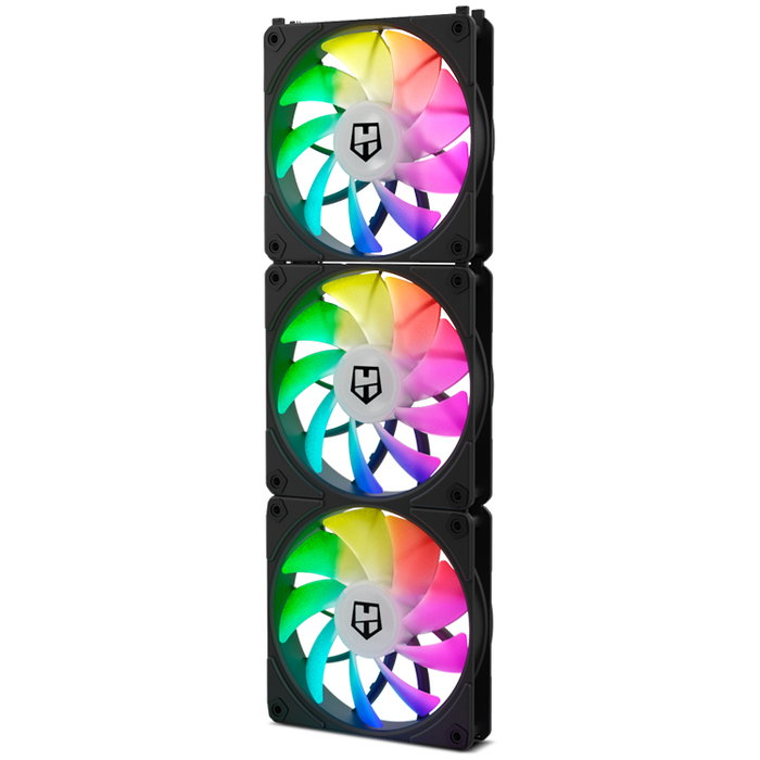 NOX NXHUMMEREASYLINKBK Kit 3 Ventilateurs 120mm ARGB PWM Noir Hummer Easylink NOX NXHUMMEREASYLINKBK Kit 3 Ventilateurs 120mm ARGB PWM Noir Hummer Easylink