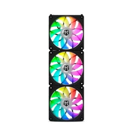 NOX NXHUMMEREASYLINKBK Kit 3 Ventilateurs 120mm ARGB PWM Noir Hummer Easylink