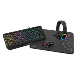 Krom Kenya Pack Gaming Noir QWERTY Espagnol